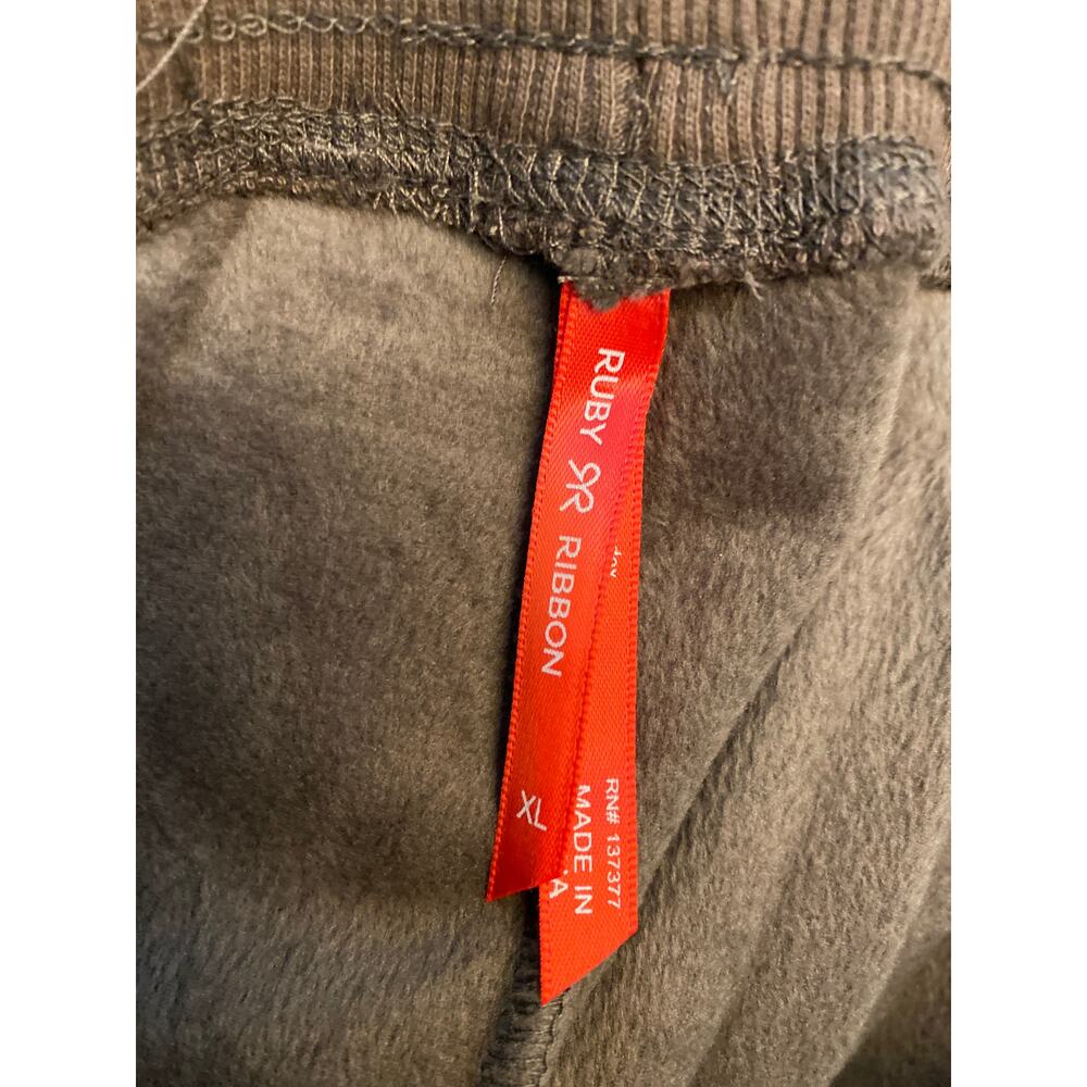 New Ruby Ribbon Women's Size XL taupe Velvet Velour Comfort Lounge Pants Mink - Picture 5 of 7